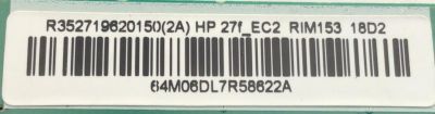 MAIN PARA MONITOR HP / NUMERO DE PARTE 352719620150 / R0171-2281-0112 / R352719620150 / NUMERO DE PANEL LM270WF7 (HS)(AL1) / MODELO HSTND-9951-K - Imagen 4